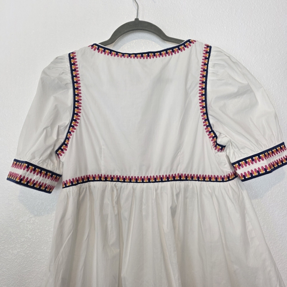 NWT English Factory Embroidered Puff Sleeve Cotton Babydoll Dress Size Medium - Picture 11 of 13